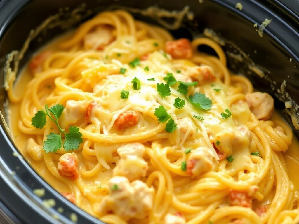 crockpot chicken spaghetti